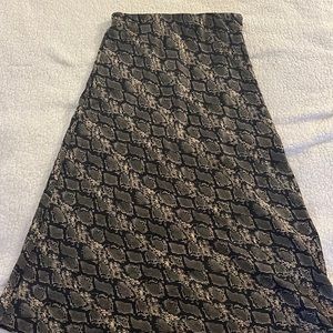 Mid Length Snake Skin Skirt